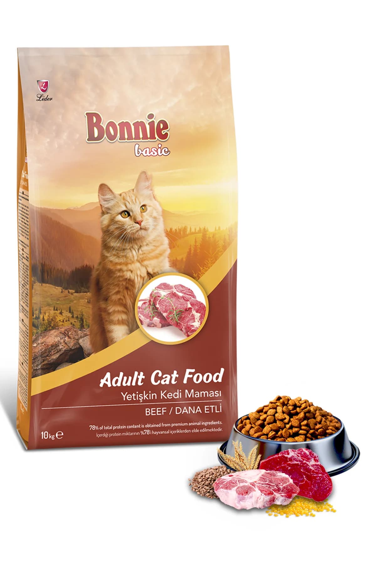 Bonnie Dana Etli Yetişkin Kedi Maması 10 kg