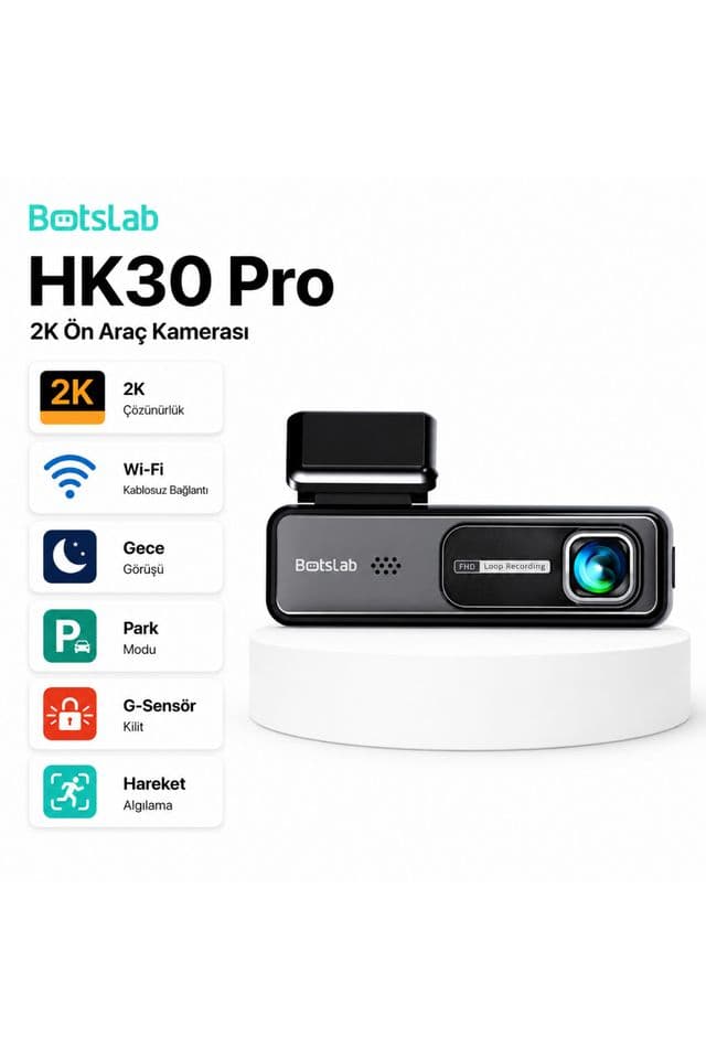 Botslab HK30 Pro 2K Wi-Fi Araç İçi Kamera