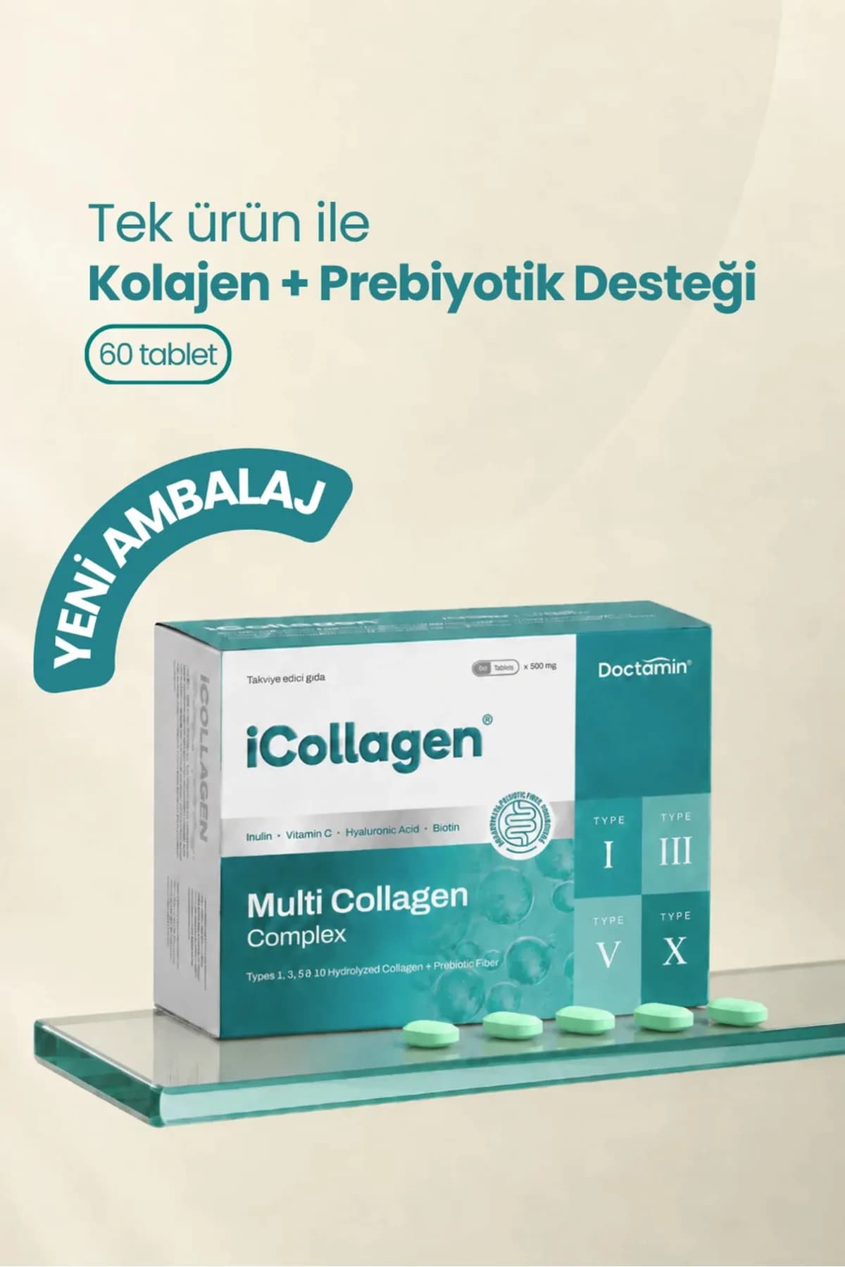 icollagen Kolajen ve Prebiyotik 60 Tablet