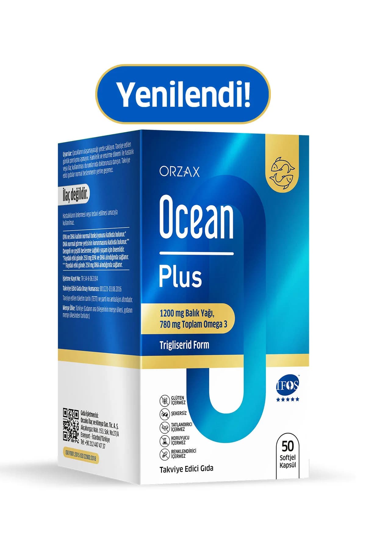 Ocean Plus Omega 3 Balık Yağı 1200 mg 50 Kapsül