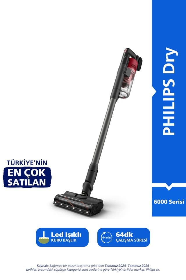 Philips 6000 Serisi XC6552/01 Kablosuz Dikey Süpürge
