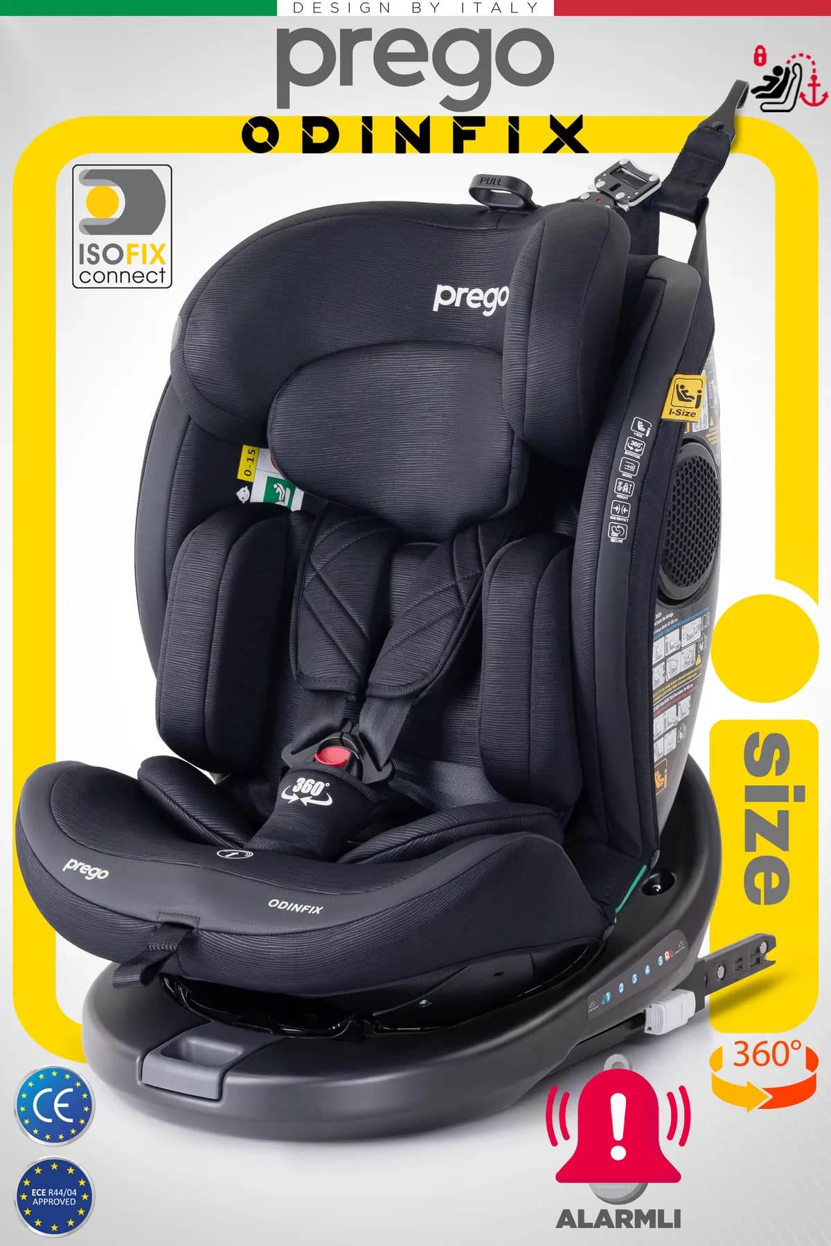 Prego Odinfix Alarmlı 360° i-Size Oto Koltuğu