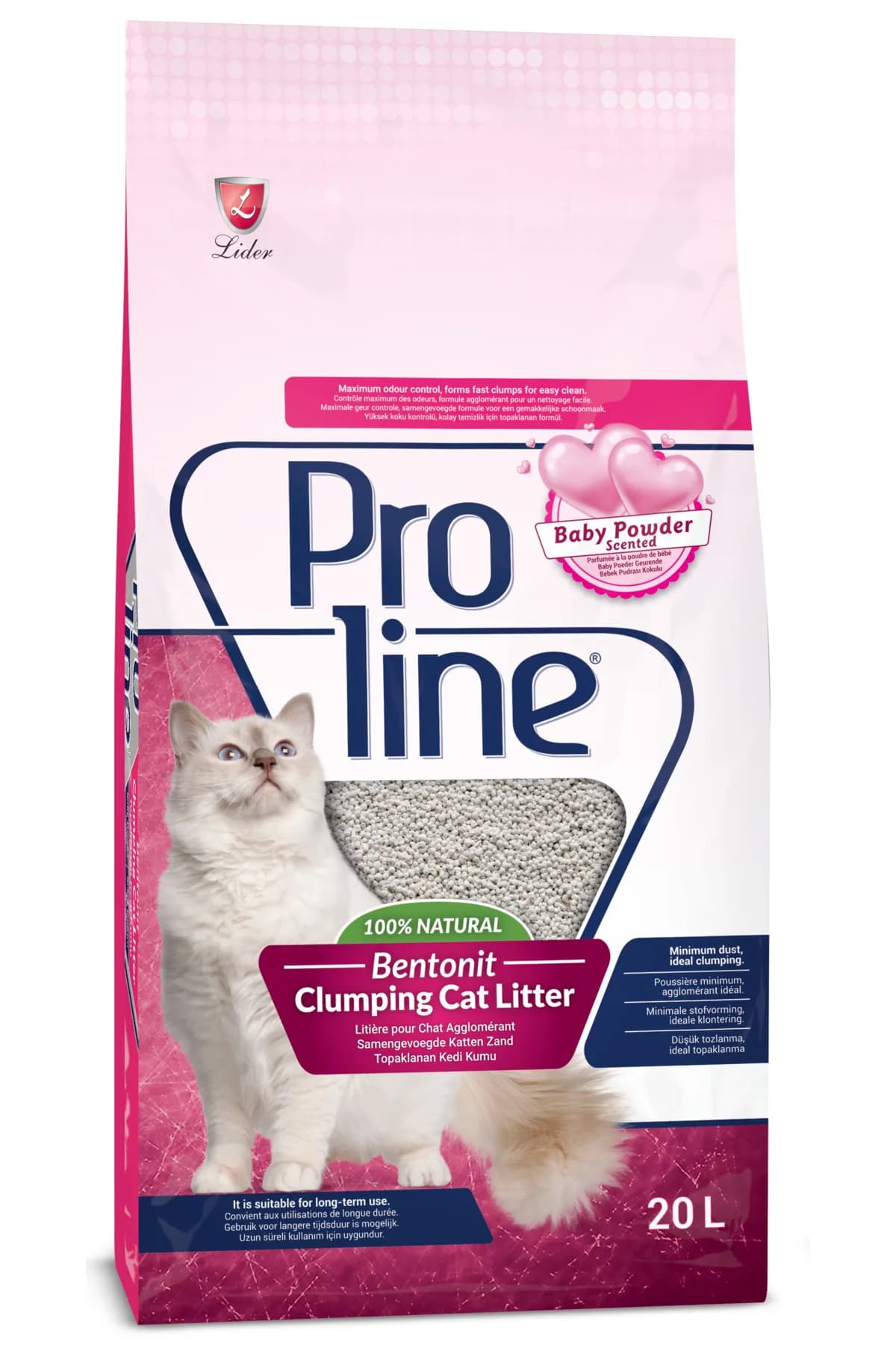 Proline Bebek Pudrası Kokulu Bentonit Kedi Kumu 20 L