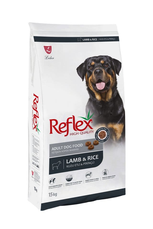 Reflex Kuzu Etli ve Pirinçli Yetişkin Köpek Maması 15 kg