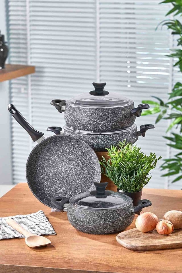Taç Mastercook Tombik 7 Parça Tencere Seti