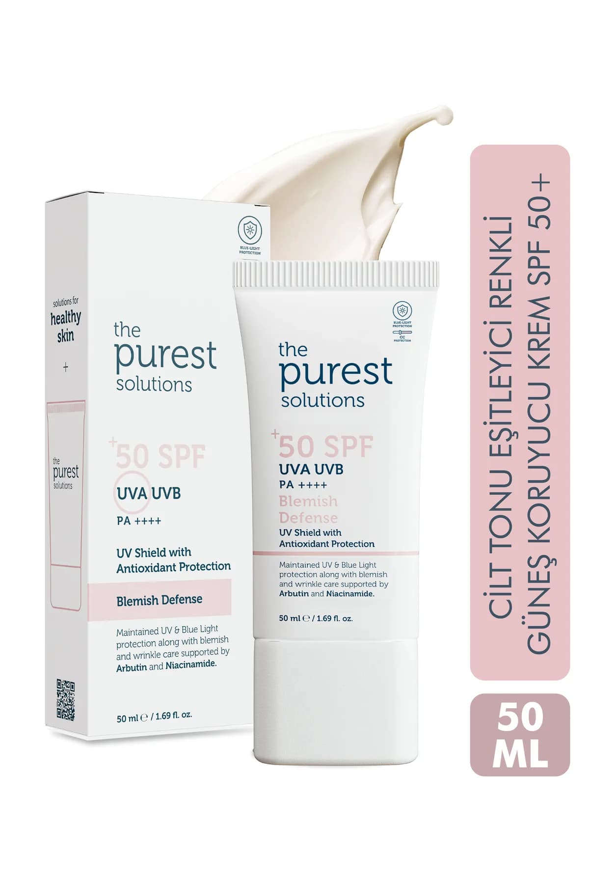 The Purest Solutions Leke Karşıtı Renkli Güneş Koruyucu Krem SPF 50 50 ml