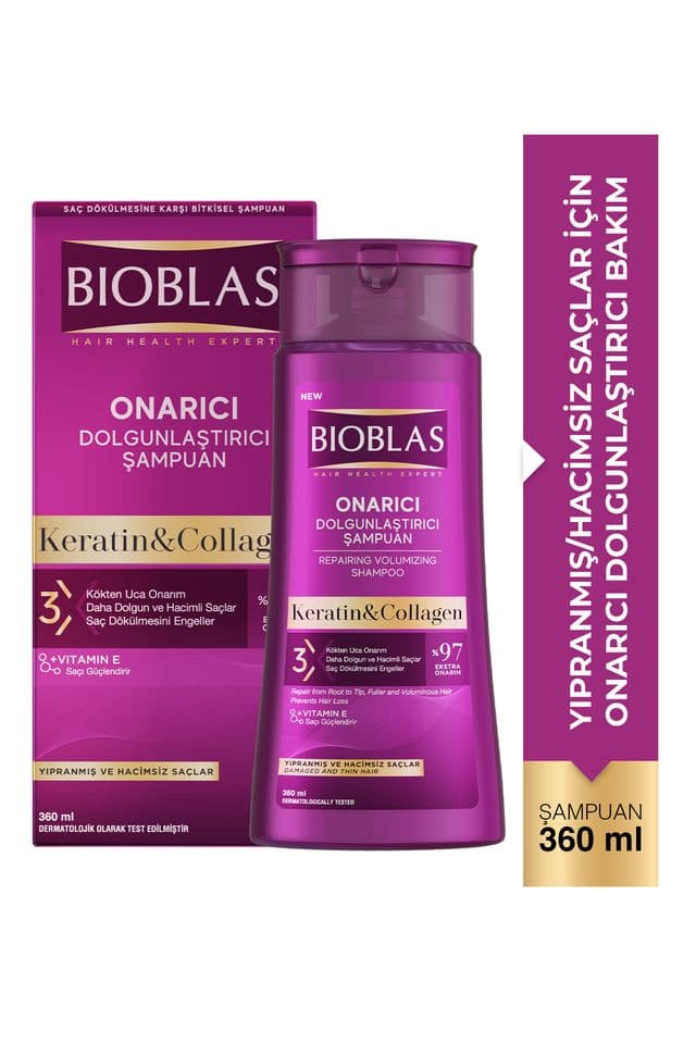 Bioblas Keratin & Kolajen Onarıcı Dolgunlaştırıcı Şampuan 360 ml