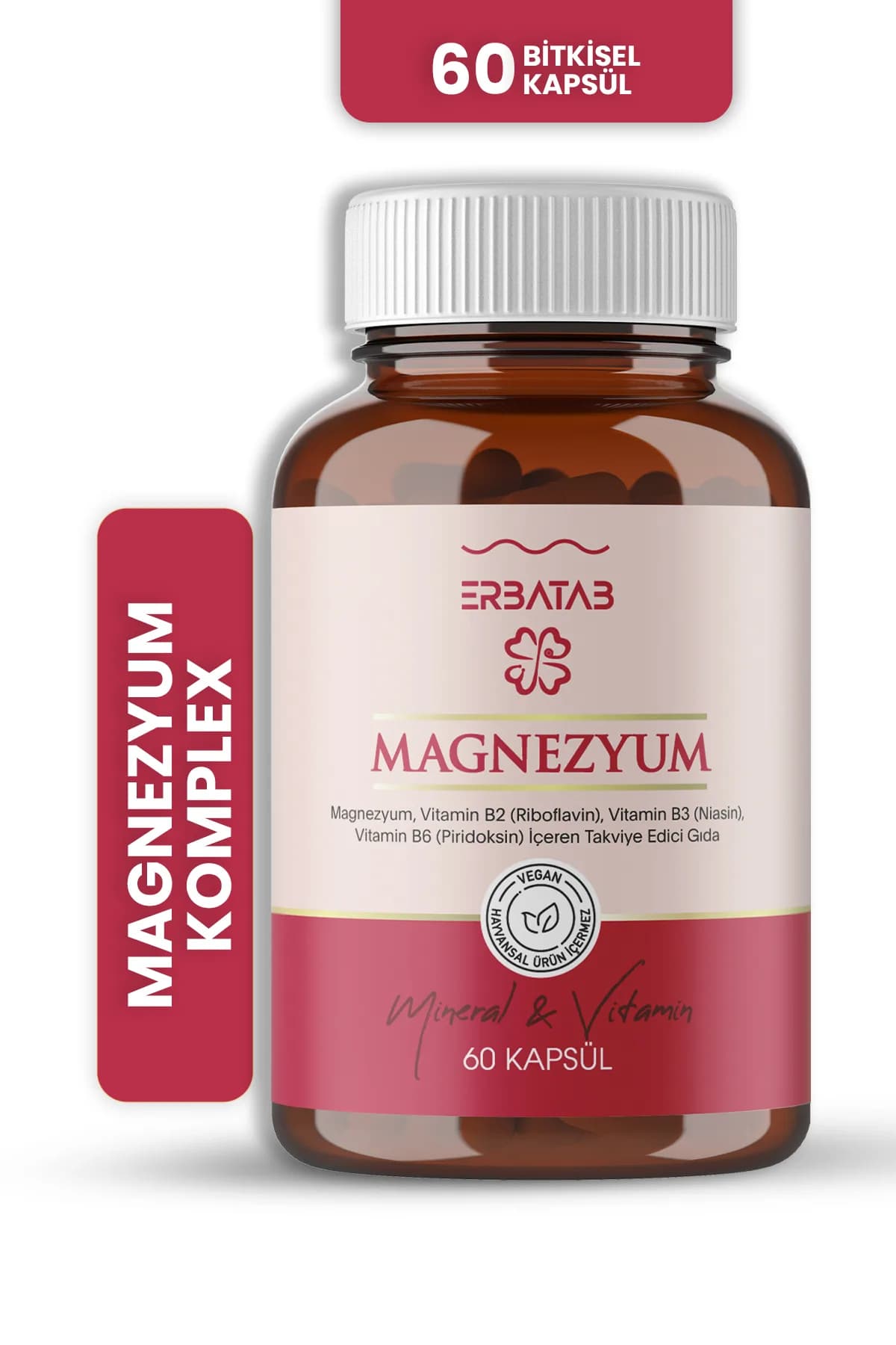 Erbatab Magnezyum 3'lü Form 60 Kapsül
