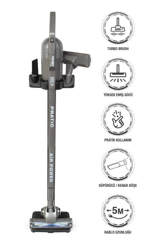 Fantom Pratic Air Power P1250 Turbo Başlıklı Dikey Süpürge