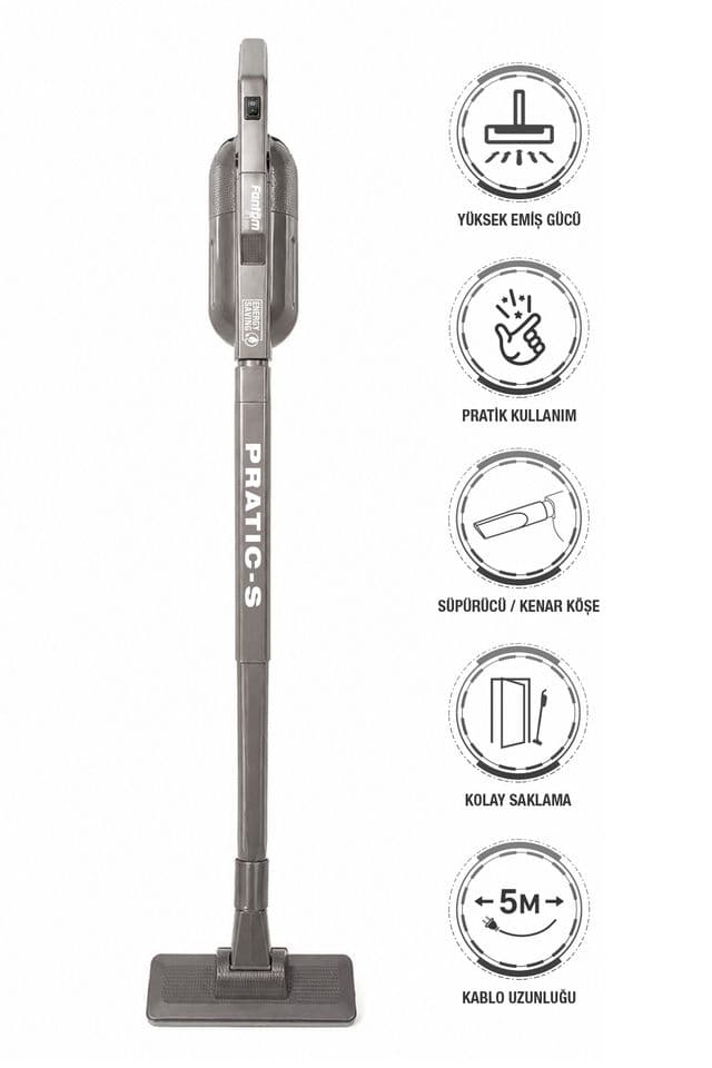 Fantom Pratic-S P1200 Toz Torbasız Dikey Süpürge