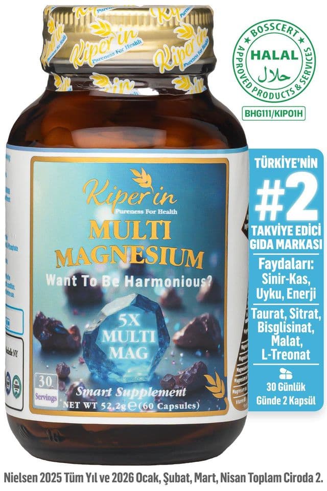 Kiperin 5x Çoklu Magnezyum 60 Kapsül