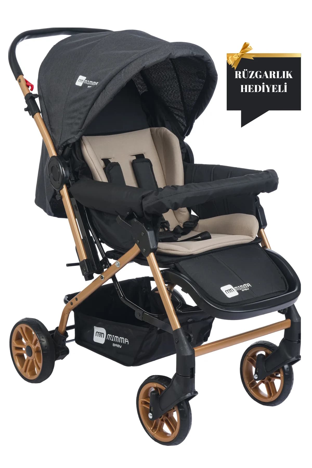 Mimma Baby Olympus Gold Çift Yönlü Bebek Arabası