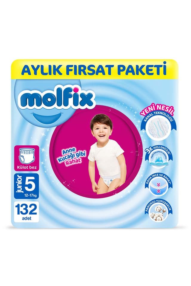 Molfix Pants Külot Bebek Bezi 5 Beden Junior 132 Adet