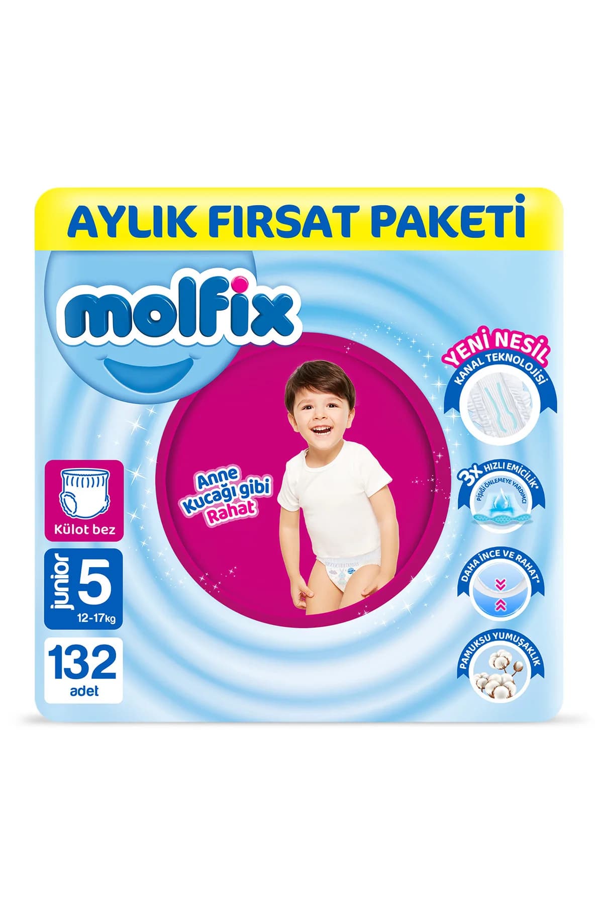Molfix Pants Külot Bebek Bezi 5 Beden Junior 132 Adet
