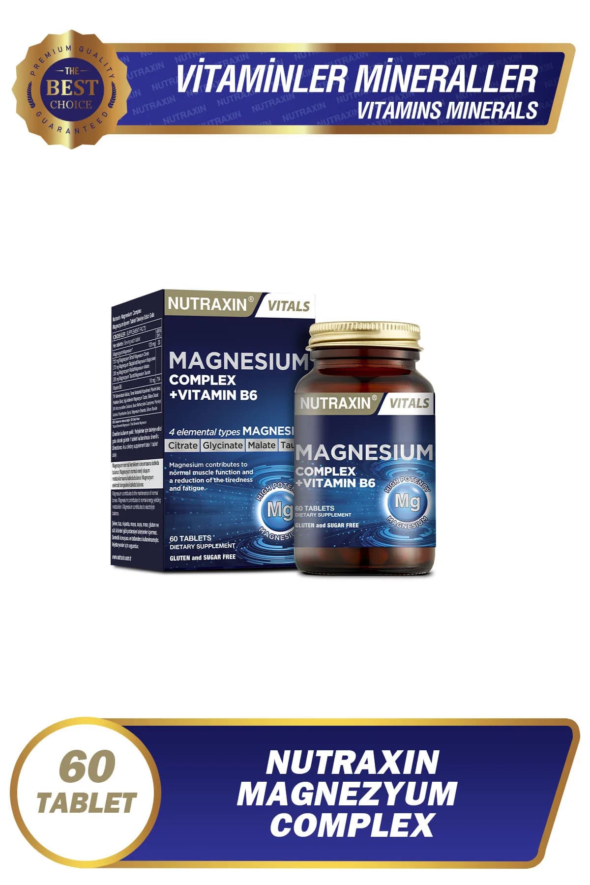 Nutraxin Magnezyum Complex 60 Tablet