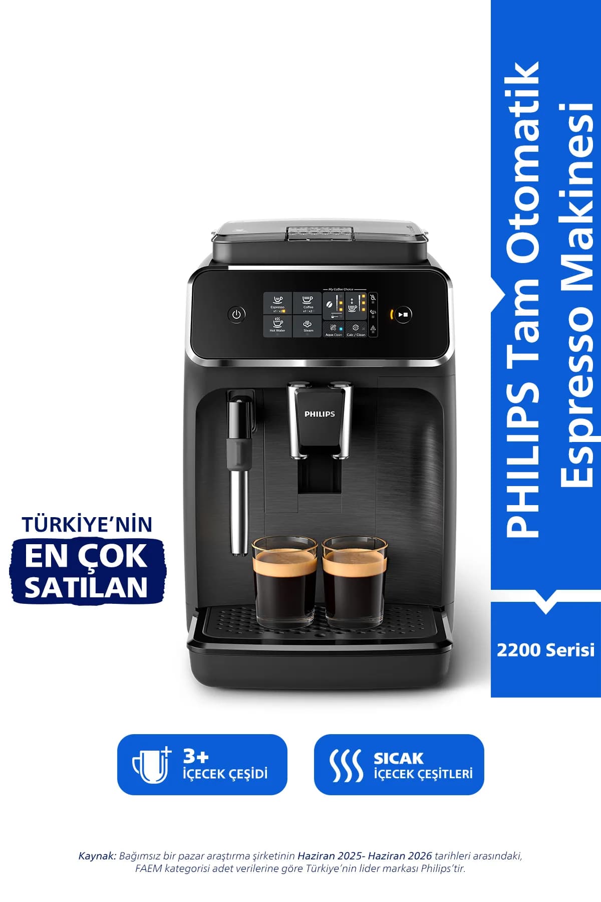 Philips 2200 Serisi EP2220/10 Tam Otomatik Espresso Makinesi