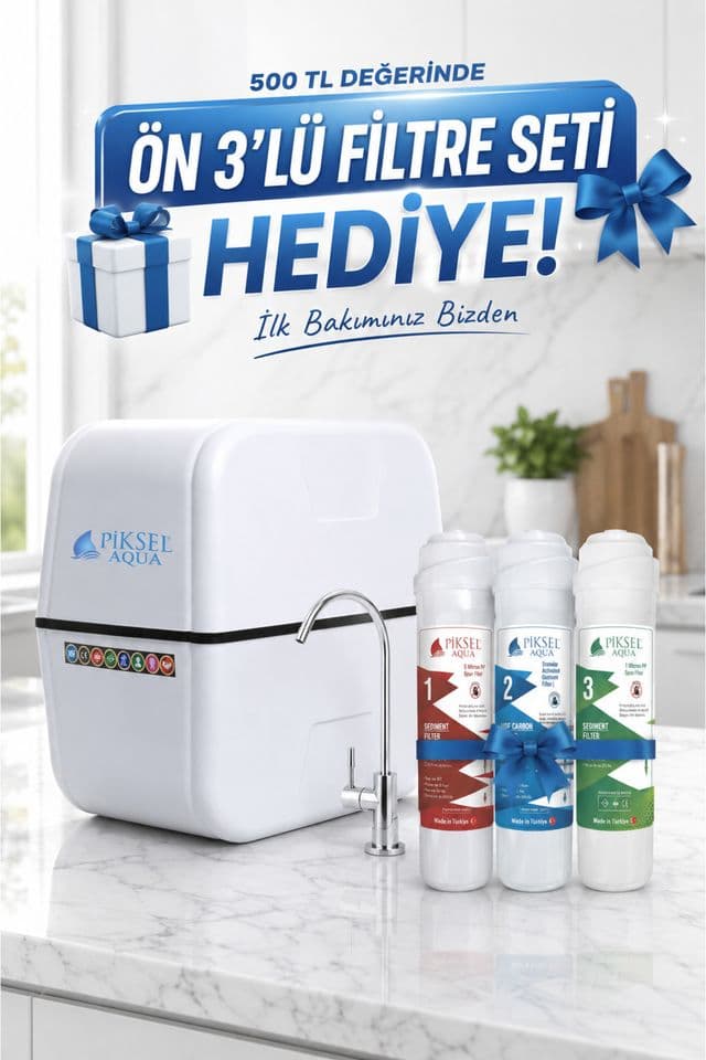 Piksel Aqua 12 Aşamalı Alkali ve Multimineral Filtreli Su Arıtma Cihazı