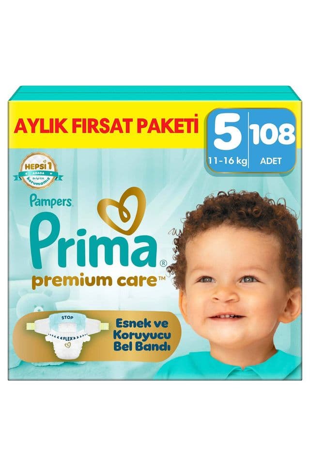 Prima Premium Care Bebek Bezi 5 Numara 108 Adet