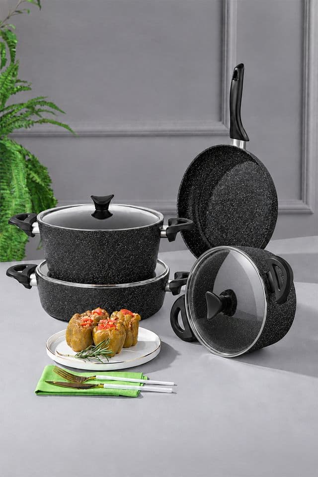 Taç Mastercook 7 Parça Granit Tencere Seti